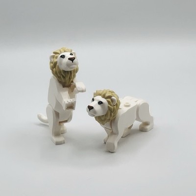 NEW LEGO White Lion Lot Of 2 - Wildlife  Animal (Read Description)