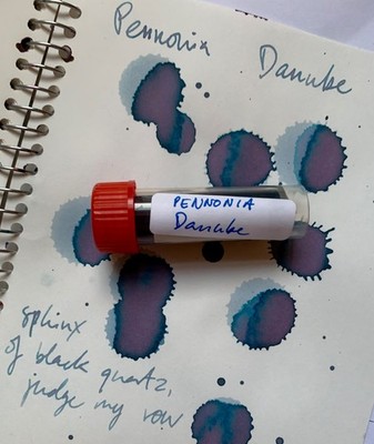 Pennonia Danube 3ml Foutnain Pen Tintenprobe - Versand aus UK