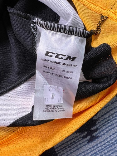 Vtg 90s CCM Mario Lemieux #66 Pittsburgh Penguins NHL Hockey Jersey MiCanada L - Picture 9 of 13