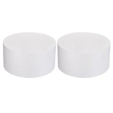 Round Foam Cake Dummy 4 Inch x 8 Inch Circle Dummy Cake Set for Wedding 2 Pack