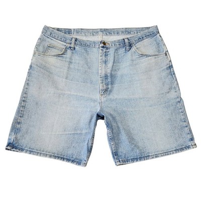 Wrangler Shorts Mens 42 Denim Light Wash Retro Summer Western Cowboy Workwear