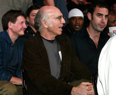 Larry David at Lennox Lewis vs Vitali Klitschko Ringside at Stapl- 2003 Photo 3
