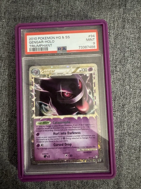 Pokémon TCG HGSS Triumphant Gengar Prime 94/102 Rare Holo PSA 9