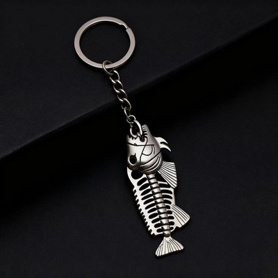1 piece Fashion Size Fishbone Necklace for Men and Women Street Hip Hop Alloy Fi