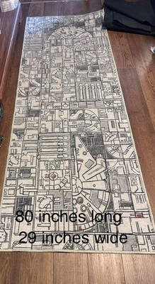 Ruggable Star Wars Geo Grey Rug Runner 80 x 30 with Rug Pad
