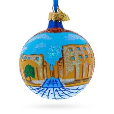 Luxor Temple, Egypt Glass Ball Ornament 3.25 Inches
