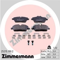 Zimmermann Bremsbelagsatz Scheibenbremse 25215.190.2 FüR Mercedes Klasse GLE GL