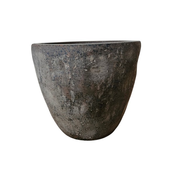 Blumentopf ÜBertopf Pflanztopf Vintage Look Grau/Braun Steingut °19Cm/H 19,5Cm-image