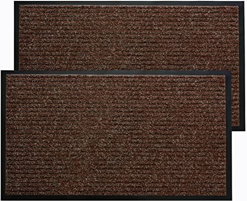 Door Mat 2-Pack, Doormat Entryway Mats Front Porch Doormats, Non-Slip Dirt - Picture 2 of 8