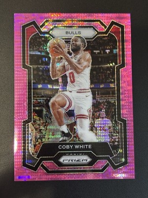 2023-24 Panini Prizm  Pink Pulsar  # d 08/42 Coby White #239  Sharp Corners Rare