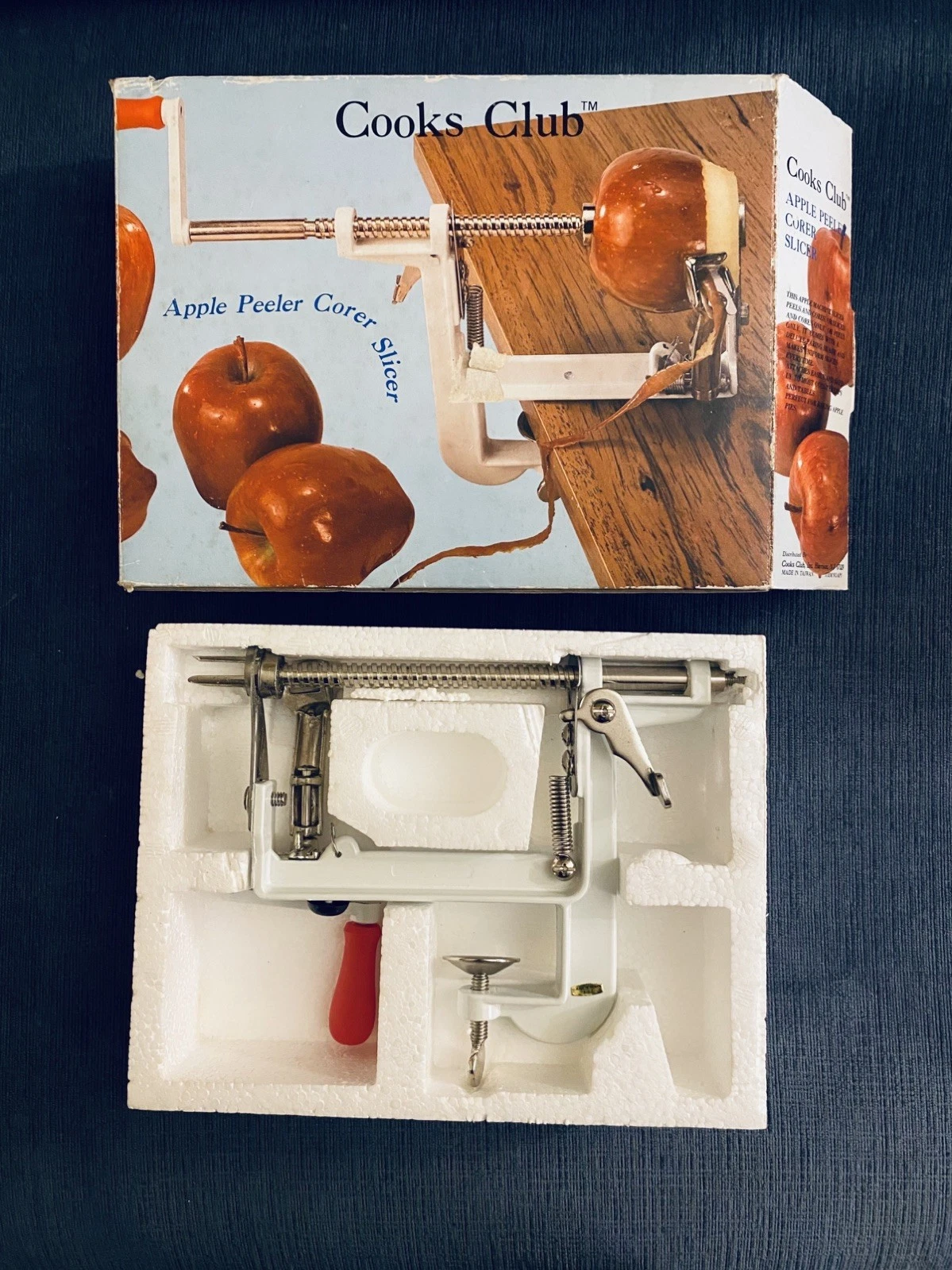 VINTAGE COOKS CLUB APPLE PEELER CORER SLICER Original Box
Opens in a new window or tab