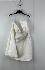 Jenny Yoo Womens Ivory Solid One Strap Strapless Mini Dress Dress Size 24