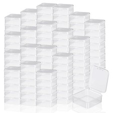 300 Pcs Small Plastic Bead Storage Containers for Organizing with Hinged Lid ...
