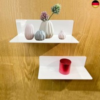 Wandregal Badablage Ohne Bohren Weiß, 2Er Set Acryl Wandregal Klein Regal Ohne