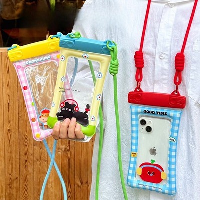 Touchable cartoon waterproof bag, transparent swimming and drifting sealed bag