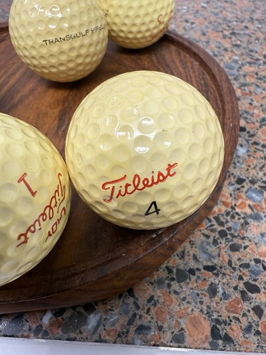 6 Vintage Lady Titleist Durable Surlyn Golf Ball Transgulf Pipeline Co. Clean - Bild 2 von 9