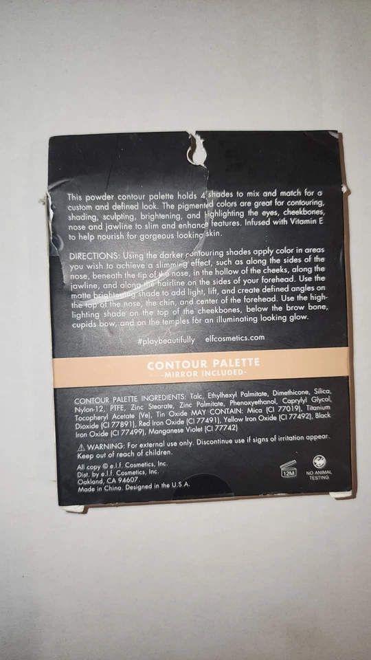 E.L.F. Contour Palette Pressed Powder Light/Medium elf 0.56oz #83320 - Image 2 of 2