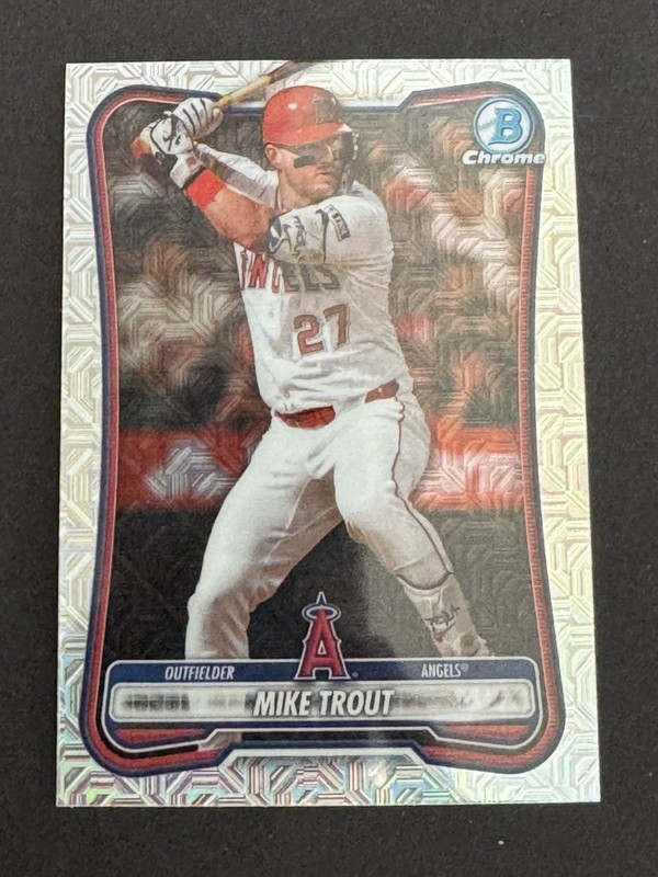 H063 - 2026 Bowman Chrome - Mike Trout #100 - Mojo Refractor - Angels