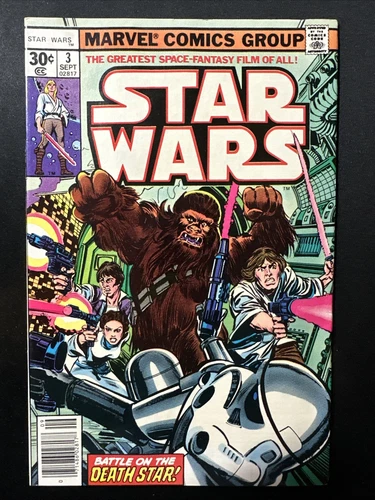 Star Wars #3 1977 Marvel Comics Bronze Age 30 Cent Newsstand Cover Luke Han VF