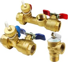 3/4 Inch IPS Isolator Tankless Water Heater Service Isolation Valve Kit US NEW