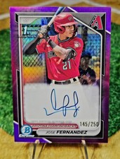 2024 Bowman Chrome Jose Fernandez 1st Auto True Purple /250