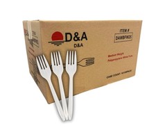 1000 Count Plastic Forks Disposable Medium Weight BPA Free, Heat Resistant, B...