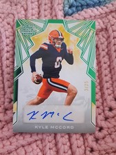 2025 Leaf Trinity Football RC Auto BA-KM1 Kyle McCord 3 /25 Green Bay Packers