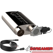 Qtp 3in Weld-on 304ss Screamer Muffler Wbolt-on Qtec Electric Cutout