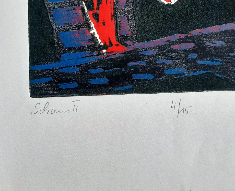 KLAUS SÜß - Scham II (4/ 15). Handsignierter Farbholzschnitt. Sehr selten! - Bild 4 von 4