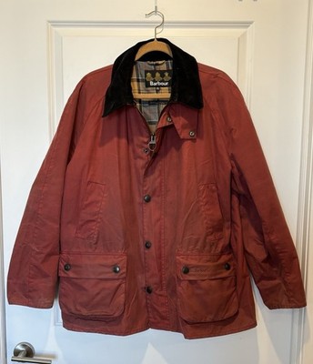 Barbour Ashby Waxed Jacket XXL Red Men's Rare Limited Edition Sylkoil Coat 2XL