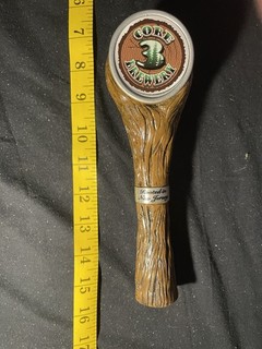 PROMO BEER TAP HANDLE CORE 3 BREWERY MARCH OF FLAMES RED ALE CLAYTON NEW JERSEY
