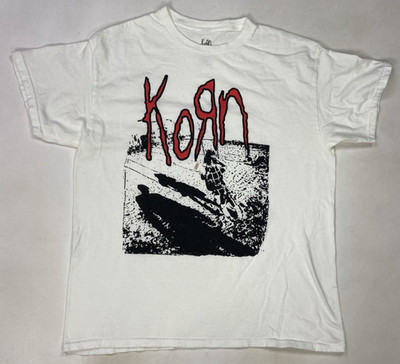 Korn Graphic T-shirt Women Large White Short Sleeve Music