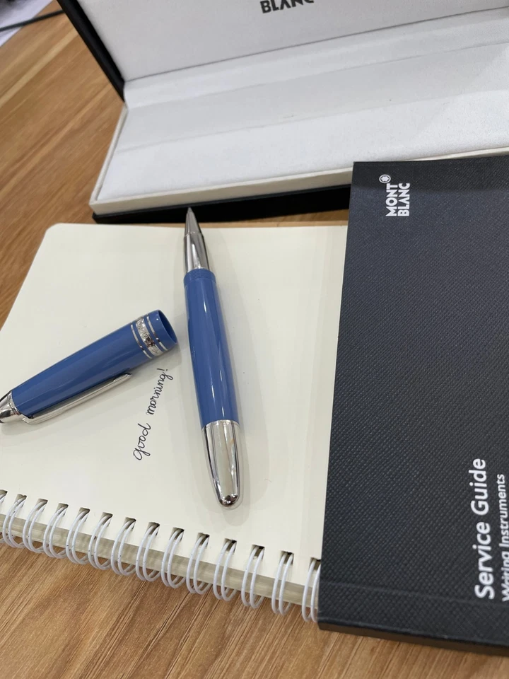 Bolígrafo Montblanc 163 Classique Glacier Collection - Cuerpo azul/adorno plateado Foto 4 de 4