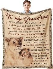 Grandson Gifts Blanket, Grandsons Gift from Grandma, Grandson Gifts from Grandma