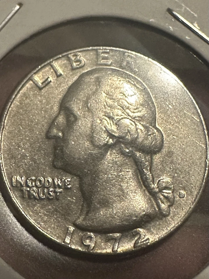 1972-D Quarter Dollar Denver Mint Washington 25-Cents Eagle Coin Error (RARE!) - Image 3 of 4