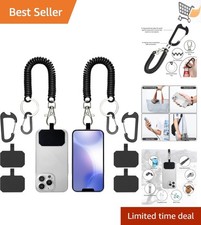 Phone Tether Lanyard Anti Theft Strap with Carabiner for Outdoor Activities