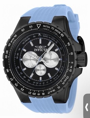 Invicta Aviator Skyshock 50mm Chronograph Men s Watch Blue Black 39305 New NIB
