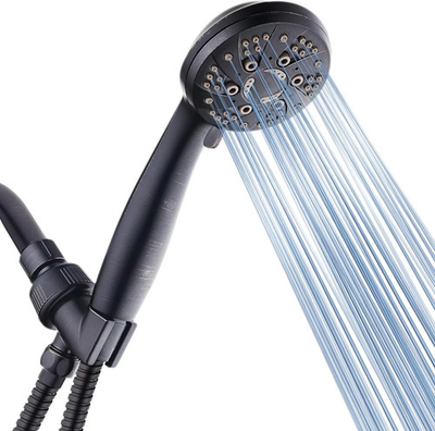 #ad High Pressure 6 Setting Oil Rubbed Bronze Handheld Shower Head with Stainless... $52.09