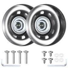Luggage Suitcase Replacement Wheels 2pcs - Translucent Black - 1.97IN