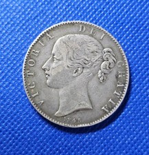 1845 Crown Victoria British Silver Coin