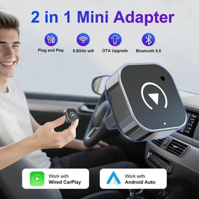 USB Auto Wireless CarPlay Adapter For Apple Android Wireless Dongle Plug ＆ Play