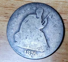 1876-S Seated Liberty Half Dollar, Much Better Date, NO RESERVE!!