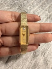 Bulova Gold-Tone Slim Rectangular Ladies Watch Need Battery Replacement