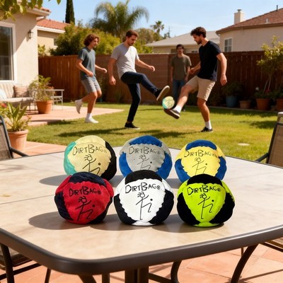 DirtBag Footbag Assorted Colors Fabric with Writing Sand Filled NEW
