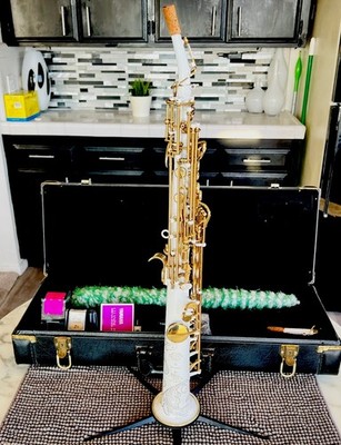 Pearl White Selmer Paris 80 Super Action Serie III Soprano Sax