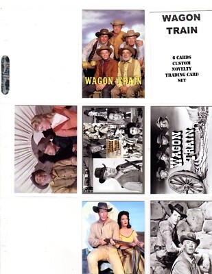 WAGON TRAIN    CUSTOM  NOVELTY TRADING CARD 6 CARDS   SET