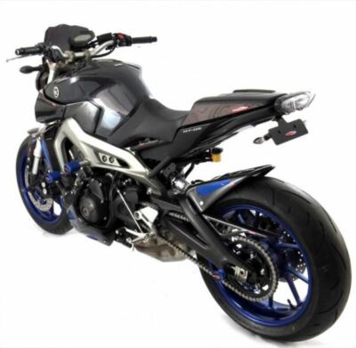 Yamaha MT-09 & FZ-09 (kein Tracer) 2013-2016 Bauchwanne Carbon Look mit Silber Me