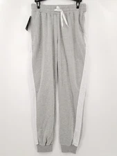 Ning Sweatpants Mens Size Small Gray Stripe Sides Drawstring Waist Cuffed NWT