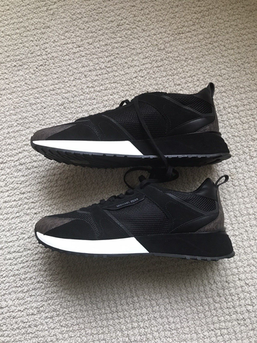 MICHAEL KORS Size 12 Men Sneaker Black/Brown Logo Suede Mesh Lace Up NEW W/O Box - Bild 3 von 6
