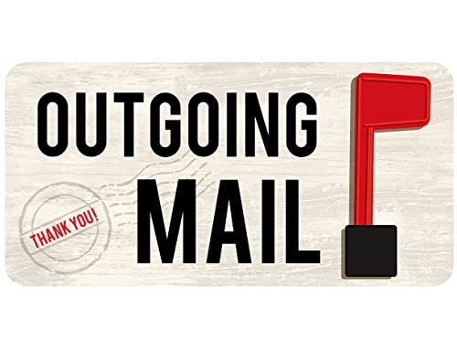 Mail Fragical Sign Iconikal Reflective Outgoing Mail 8 x 4-inch Magnetic Mailbox Flag Sign ...